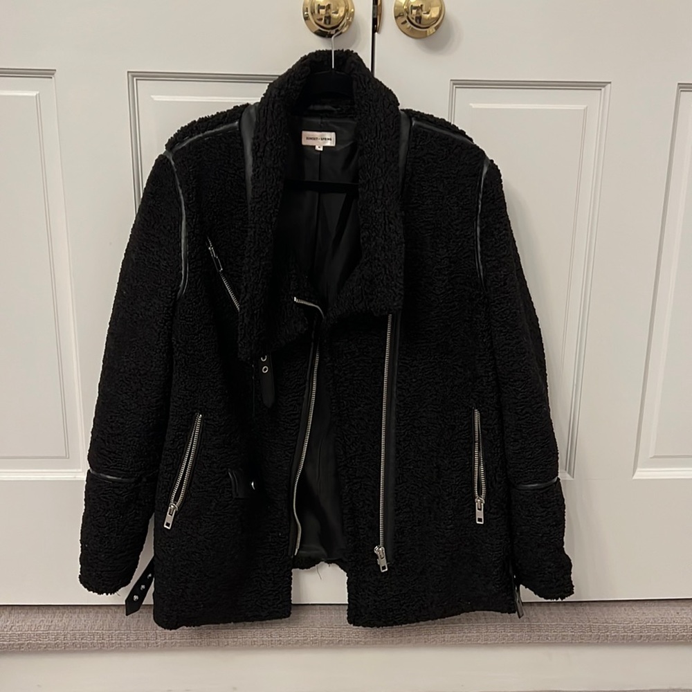 Sunset & Spring Sherpa Bomber Jacket